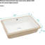 Lavabo de salle de bain encastrable 18 po x 12 po avec trop-plein blanc céramique - Style classique moderne, résistance aux acides pour le remodelage Moderne, élégant, salle d'eau