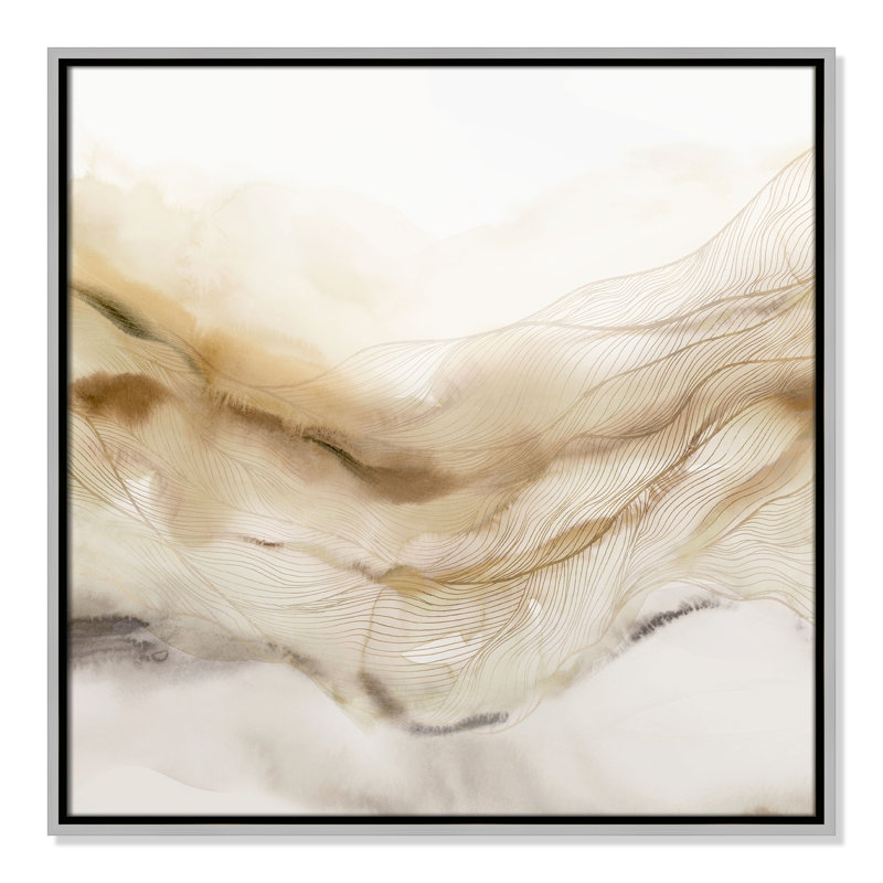 «Line Haze I» par Isabelle Z, Argent, H 25,5 po x l 25,5 po
