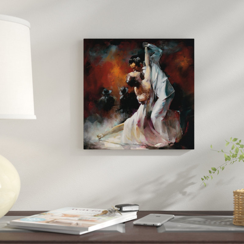«Tango Argentino I» par willem haenraets - reproduction sur toile tendue sur châssis, H 12 po x l 12 po x P 0,75 po
