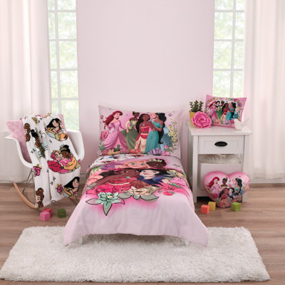 NoJo Disney Princesses Courage and Kindness 4pc Toddler Bedding Set