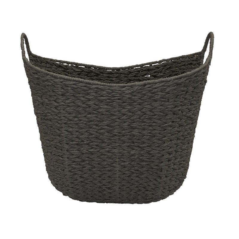 Scoop Basket with Handles, Grey