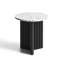Table de bout ronde en faux marbre
