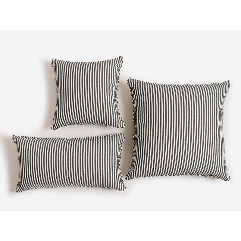 THROW PILLOW - RECTANGLE- LAURENS PINK STRIPE, Navy