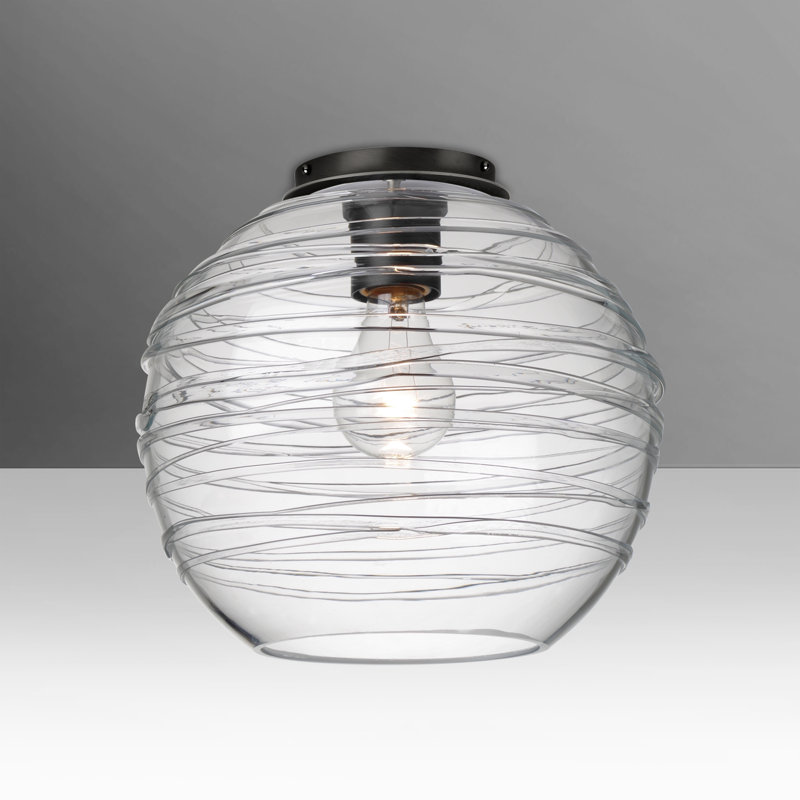 Besa Wave 10 Ceiling, Clear, Black