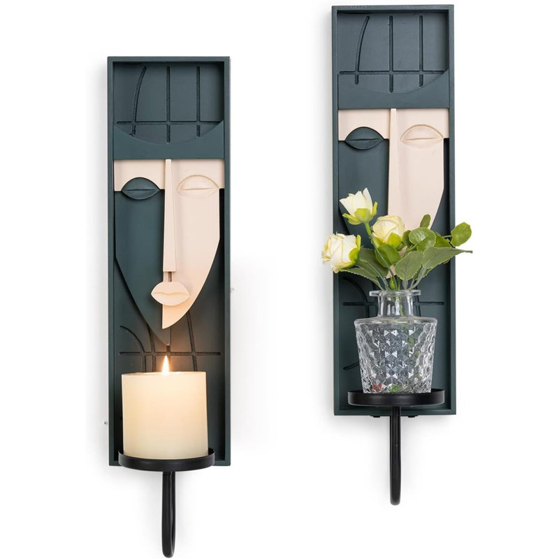 Wooden Modern Art Wall Candle Holder