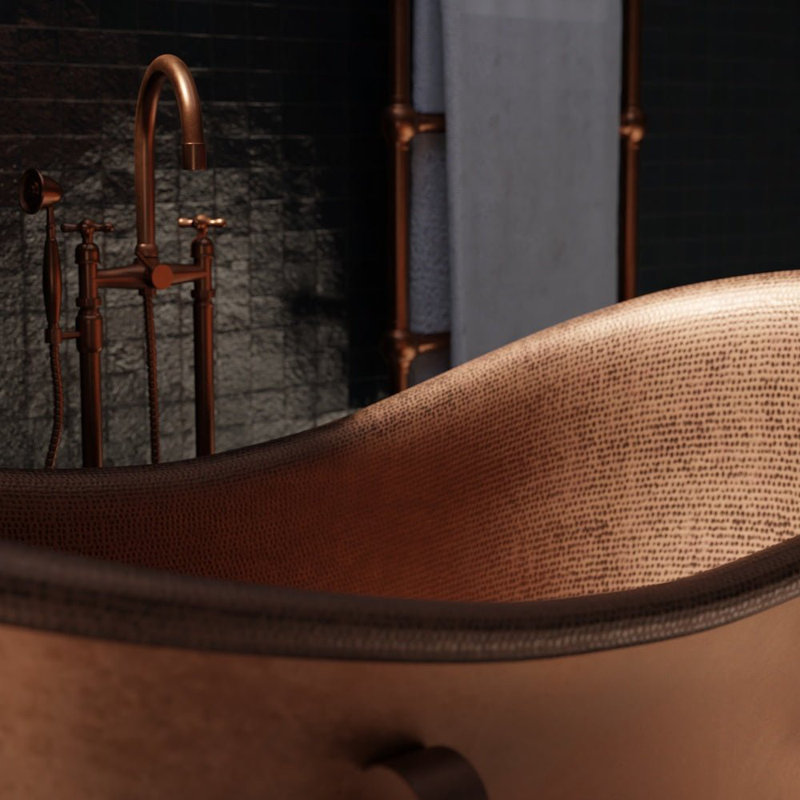 1750mm x 780mm Freestanding Copper Bathtub