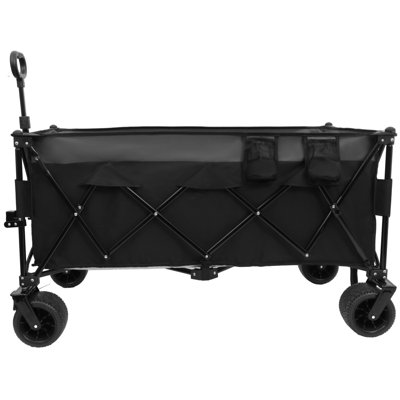 Chariot utilitaire pliable robuste et prolongé de 51 pouces - capacité de 480 lb, cadre ultra-stable breveté, pliage 1: 6 peu encombrant et roues tout-terrain de 7 po, aucun assemblage requis
