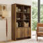 Bibliothèque de 59,3 po de hauteur avec armoire de rangement-1787023565