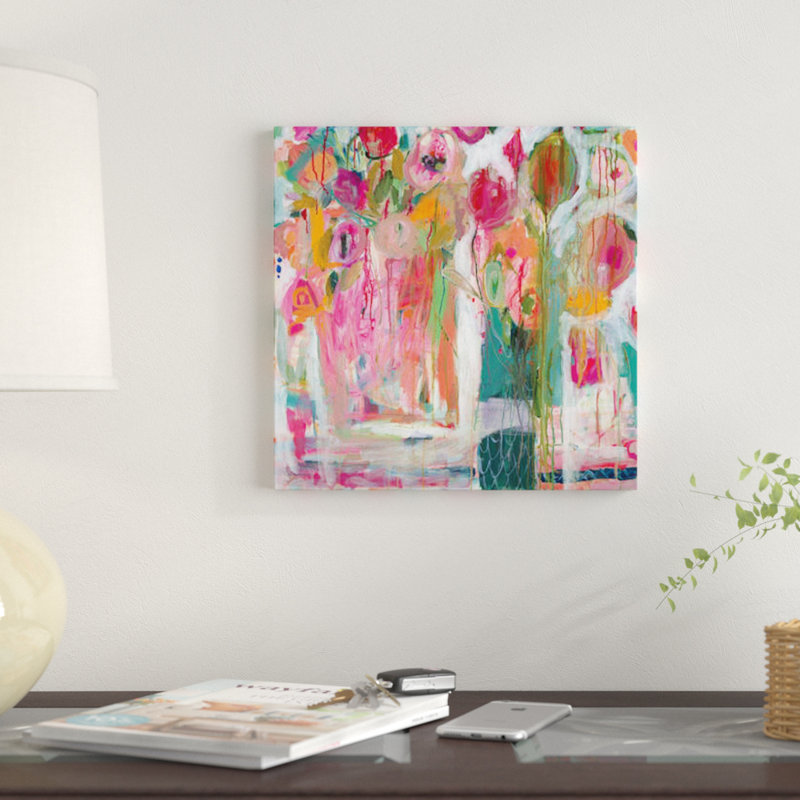 «Pink Melody I», impression sur toile, H 37 po x l 37 po x P 1,5 po, Toile tendue, Pas de tapis