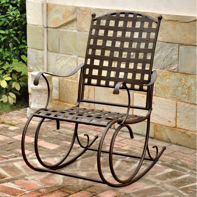 Chaise berçante Arifa, Brun mat