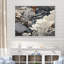«Black and White Abstract Corals River IV», reproduction sur toile-1293104801-1293104802