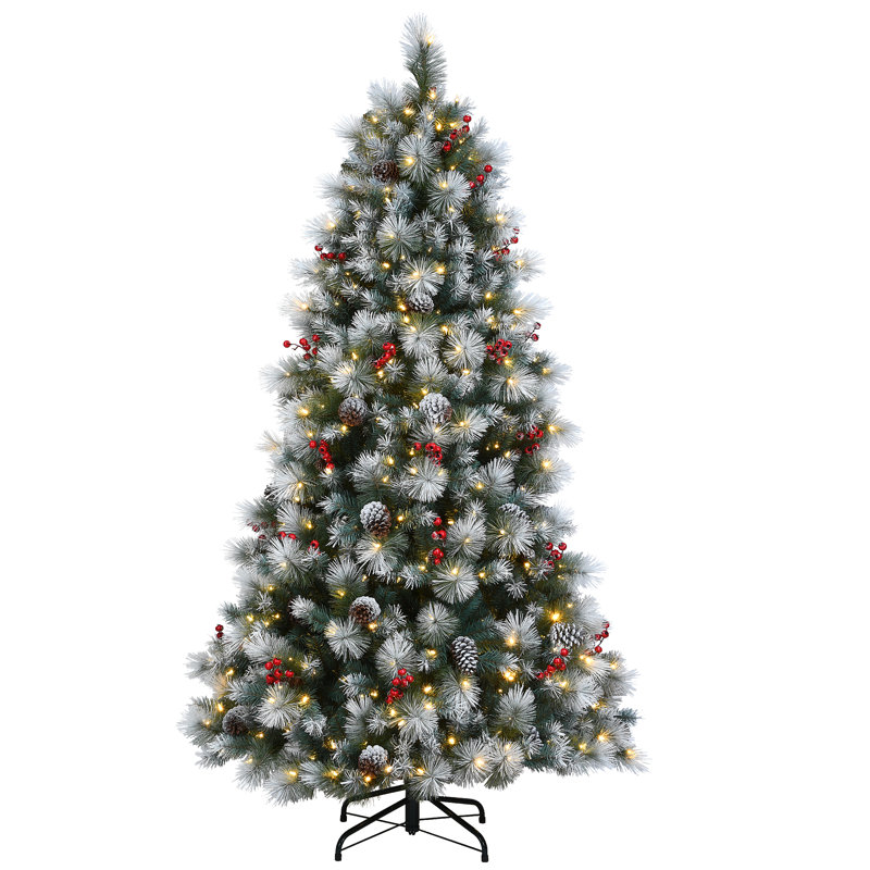 7.5 Ft. Snowy Glacier Pine Tree With Dual Colour® LED Lights