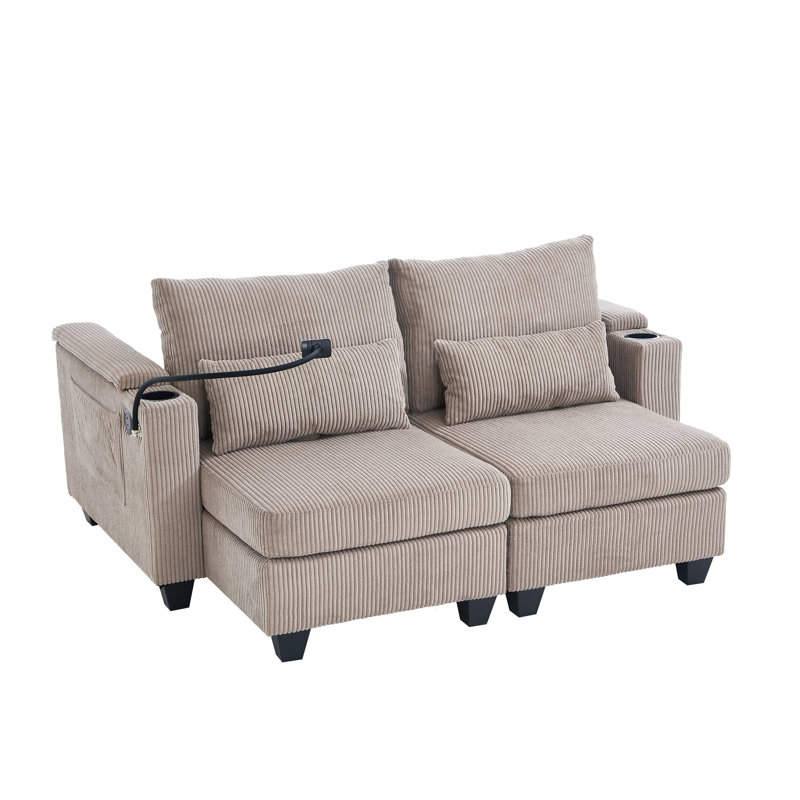 Méridienne convertible, Brun