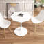 Table basse octogonale avec base en métal