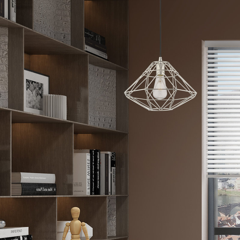Maryrose 1 - Light Geometric Pendant, Brushed Nickel