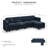 Upholstered Modular Sofa Sectional With Ottoman-1391795214