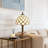 Tiffany-Style Table Lamp with Ivory Glass Shade and Antique Bronze Finish, 1-Warm Light, E26 Base