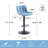 Lochie Swivel Adjustable Height Bar Stools Faux Leather Modern Barstools Upholstered Counter Stools-1325331219