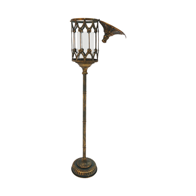 Porte-bougie rétro, 37" H x 6.3" W x 6.3" D