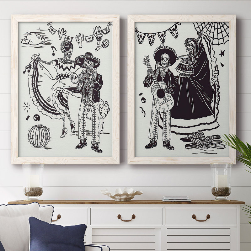 Jour de la mort parade I - Toile encadrée de qualité supérieure - prête à être accrochée, H 27,5 po x l 75 po x P 1,5 po