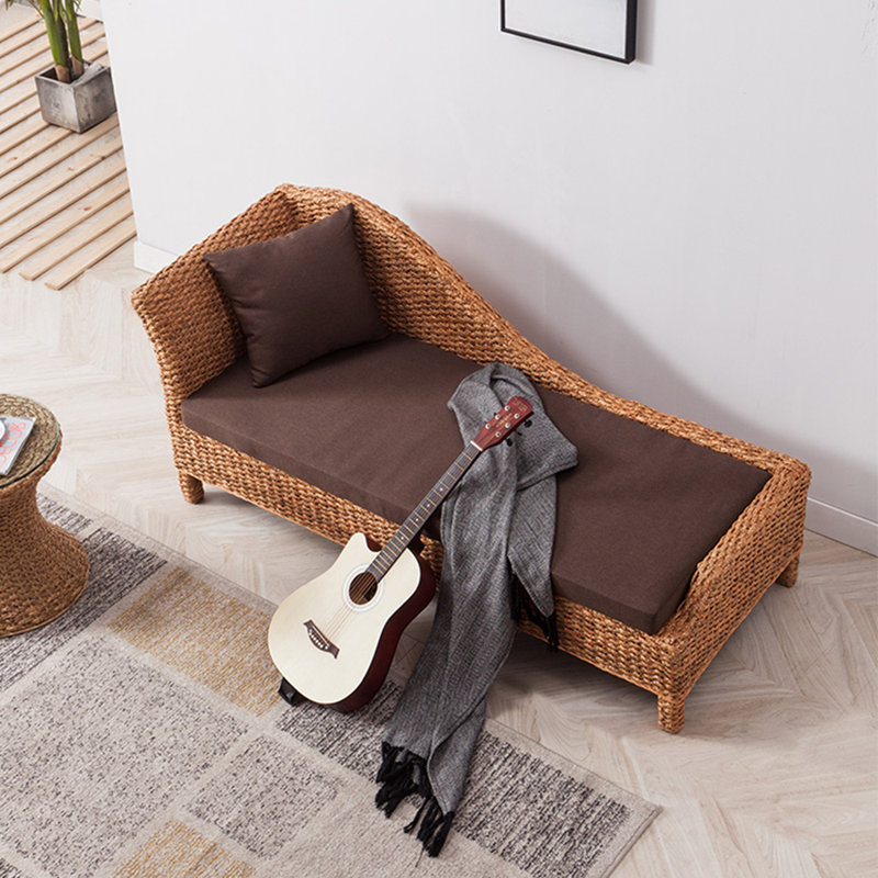 Chaise longue rembourrée Home Natural, Accoudoir à gauche (vu de face)