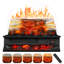 20.53''W Electric Fireplace Stove Log Heater With Remote Control, Realistic Ember Bed, Adjustable Brightness, Temperature, Speed, and Sound Effects.