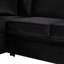 Lit noir de 218 cm avec rangement, canapé-lit 2 en 1 pour salon. Structure en contreplaqué, rembourrage en mousse haute densité pour une durabilité et un soutien optimaux. Convient également à la chambre et au salon. Revêtement en velours doux.