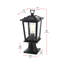 Lampadaire d'extérieur noir Deidra 7 pouces