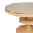 Round Glass Top Solid Wood Base Dining Table