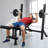 Heavy-Duty Collapsible Weight Bench With Squat Rack - 900 LBS Capacity All-In-One Training Station