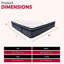 Très grand lit, matelas de 14 po, housse souple, mousse alvéolée, amélioration du débit d'air, support de ressorts ensachés, soulagement des pointes, emballage compact. Matelas en mousse avec tricot, plusieurs couches, système pour