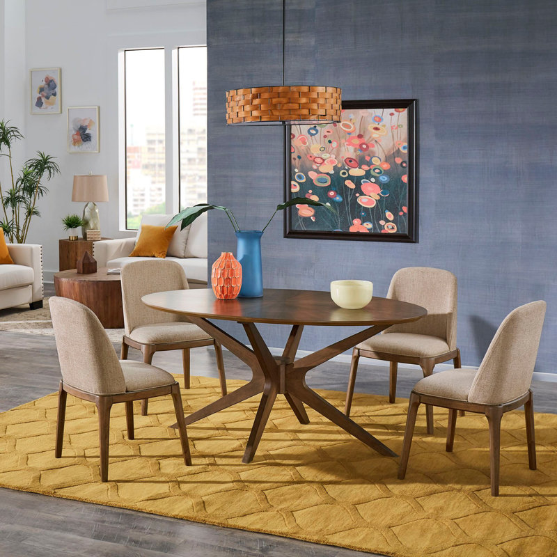 Kampsville 4 - Person Pedestal Dining Set