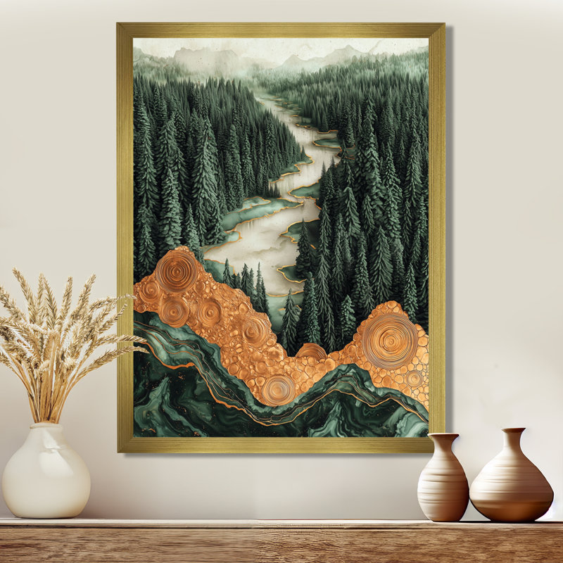 Impression sur toile Gladimyr - Paysages, H 20 po x l 12 po, Reproduction encadrée d'une seule photo, Doré