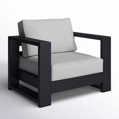 Hoyt 37.40” Outdoor Aluminum Armchair