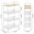 4-Tier Rolling Cart,Metal Utility Cart with Wooden Tabletop,Salon Trolley Cart,Storage Cart,Metal Cart,Printer Stand-112864689