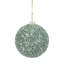Ornement boule de Noël perlée vert scintillant 4 po