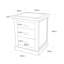 Eamon 45cm W Plywood / Laminate Board Bedside Table