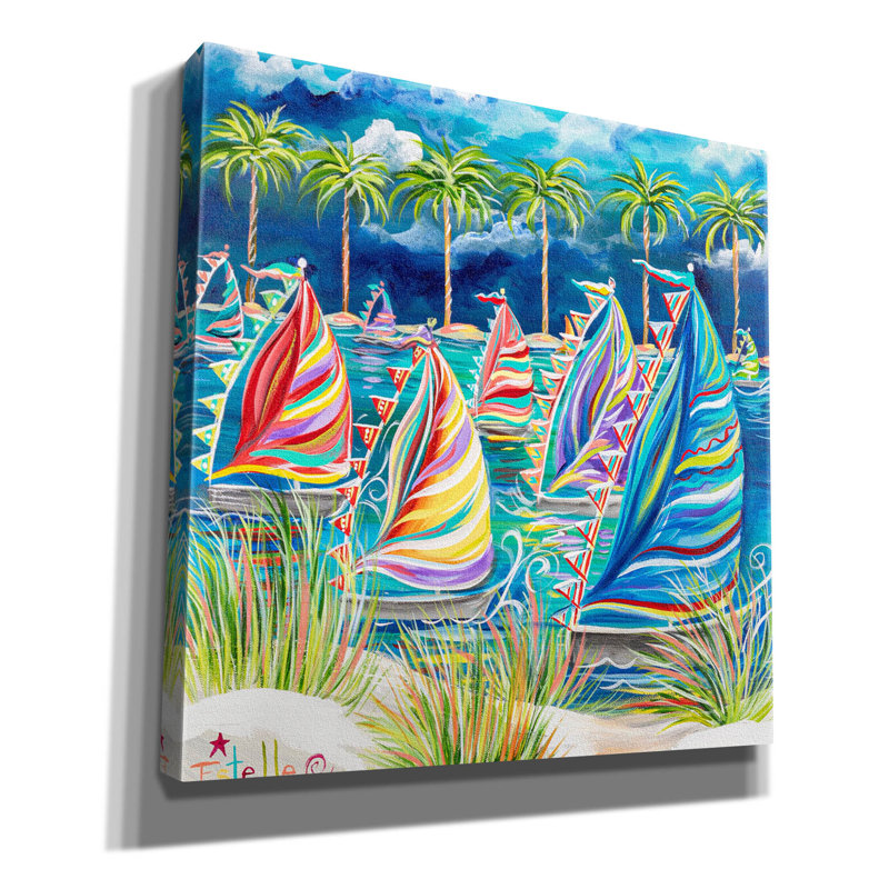 «Come Sail Away» par Estelle Grengs, H 12 po x l 12 po