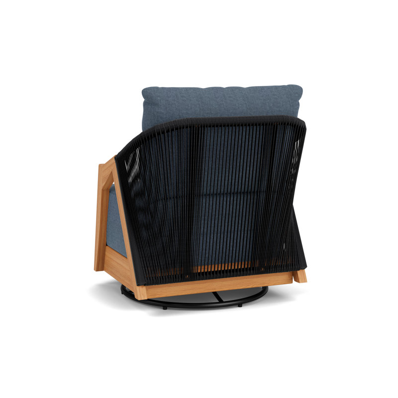 Alpine Outdoor Teak Swivel Armchair, Deluna Aegean