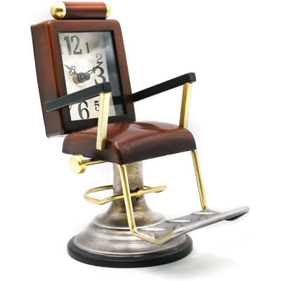 Bronze Barber Chair And Clock Seat