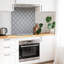 Asenat 30 x 30 cm PVC Mosaic Tile in Blue/White