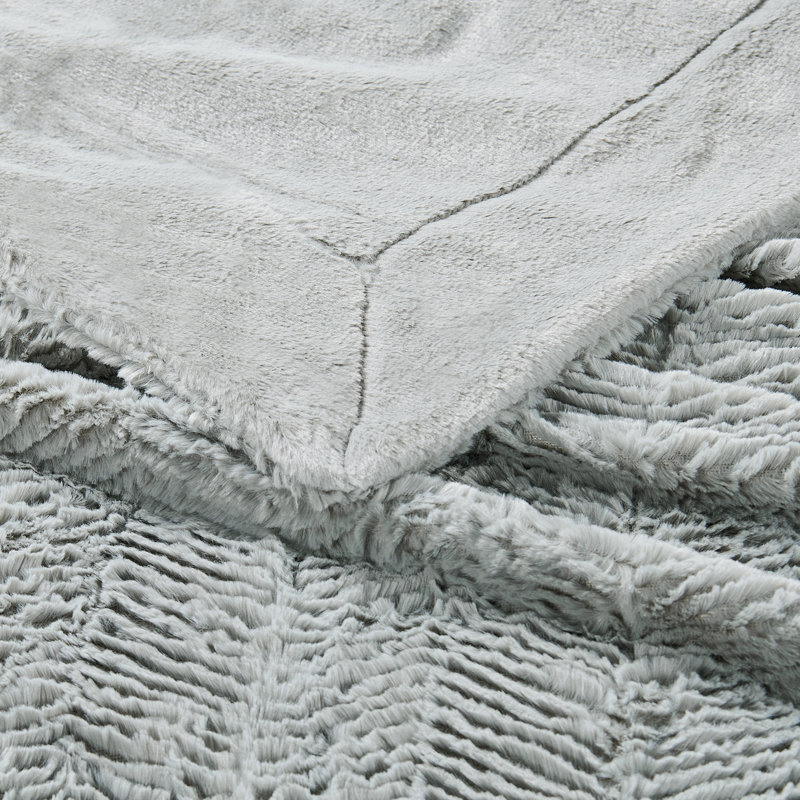 Throw Blanket, Silver, 127cm W x 152.4cm L