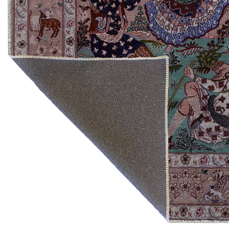 Tapis décoratif moderne multicolore, Rectangle 3 pi 11,24 po x 5 pi 10,87 po