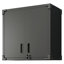 Metal Wall-Mounted Tool Storage Cabinet With 2 Locking Door 1 Adjustable Shelf 1 Opened Drawer For Garage Warehouse,Office,Assembly Required