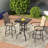 Square Glass Outdoor Bar Table