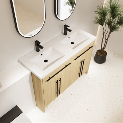 Meuble-lavabo 48 po en contreplaqué avec lavabo en résine