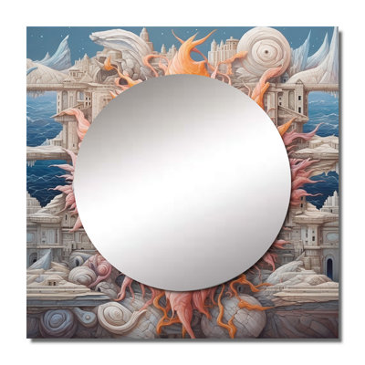 Visions Of Eye Of Consciousness Surrealism III - Modern Large Square Mirror Wall Decor For Bedroom