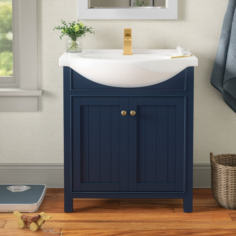 Ensemble de meuble-lavabo simple 30 po Armillia, Bleu