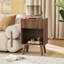 Table de chevet encastrée en bois massif de style moderne-703211008