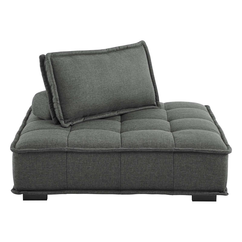 Fauteuil sans accoudoirs en tissu Modway, Polyester gris